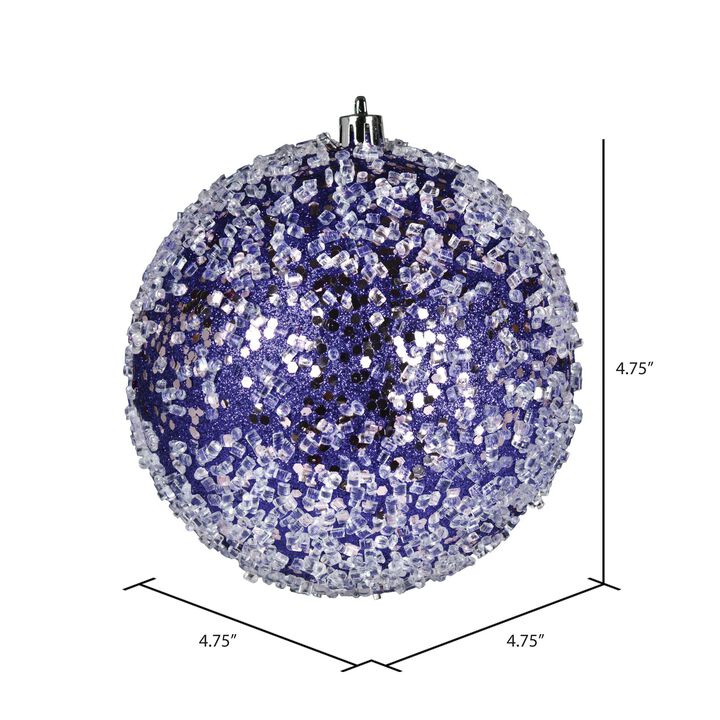 Purple Glitter Hail Ball 4/Bag