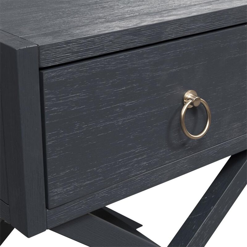 Liberty Furniture East End 1 Drawer Accent Table in Wirebrushed Denim image number 6