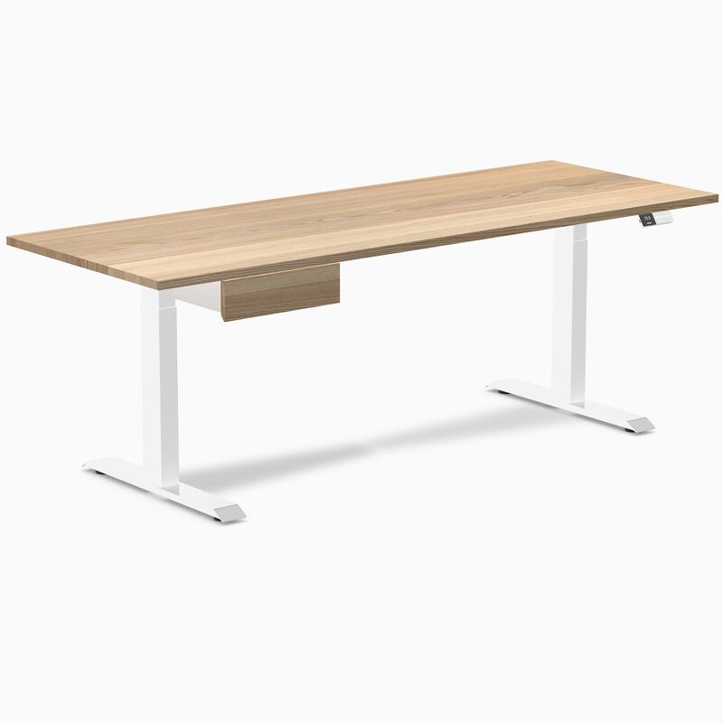 Desky Dual Hardwood Standing Desk With Drawer image number 0