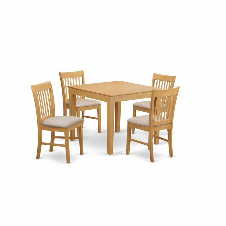 5 Pc Kitchen Table set - breakfast nook Table and 4 Kitchen Dining Chairs