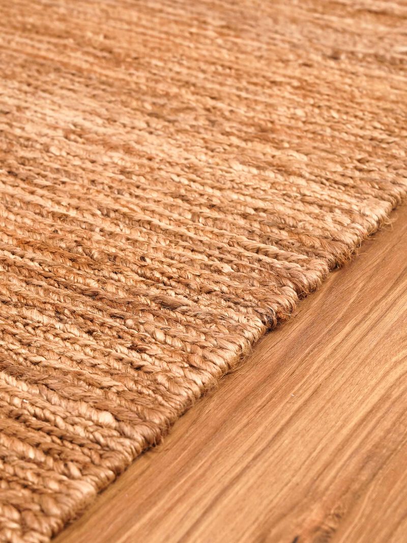 HAND KNOTTED SUMAK JUTE ECO-FRIENDLY AREA RUGS  - Solid Plain Pattern, High Pile, Natural Fiber, Outdoor Indoor Handmade Area Rugs for Living Room, Bed Room (J00064) image number 3
