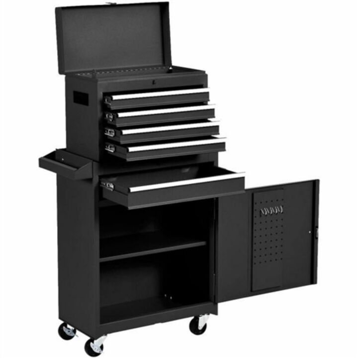 Mobile Steel Tool Storage Cart – Lockable Rolling Toolbox with Smooth Glide Wheels