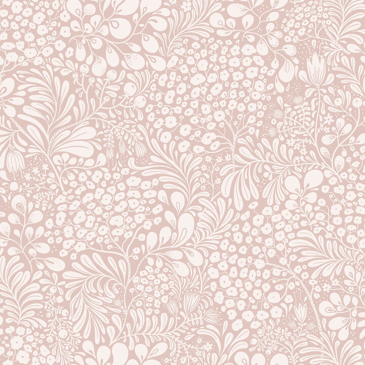 Siv Pink Botanical Wallpaper