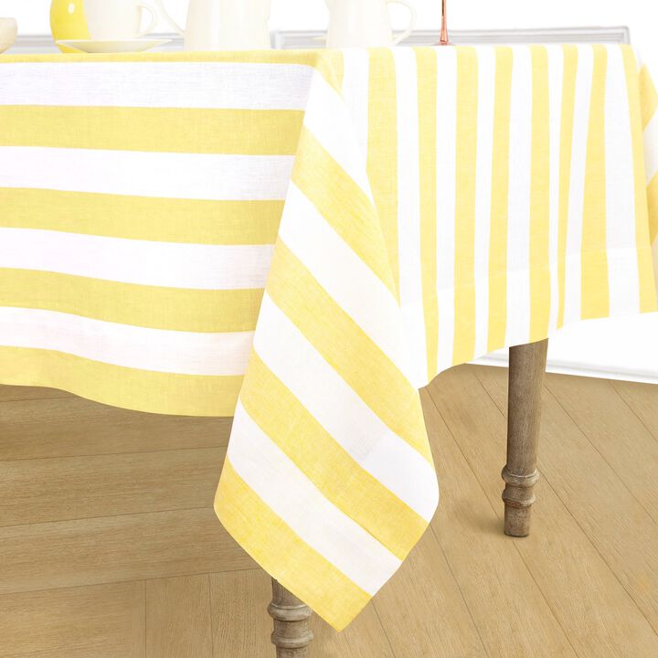 Linen Tablecloth - Cabana Stripe