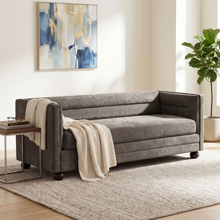 Gaxgox Modern Chenille 3 Seater Sofa