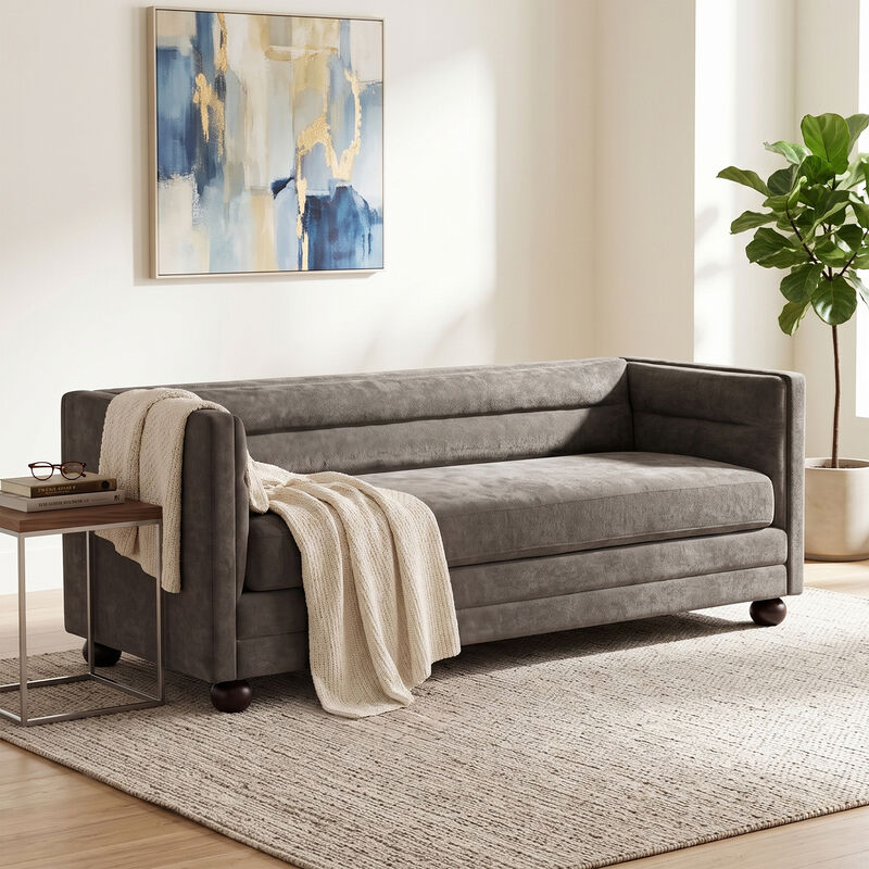 Gaxgox Modern Chenille 3 Seater Sofa image number 1