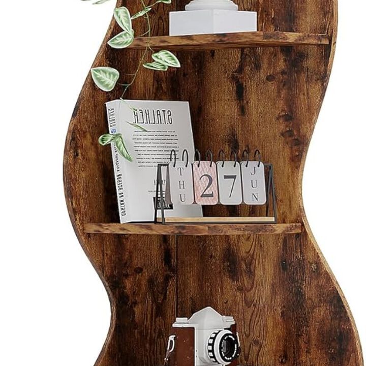 GOODSILO 5-Tier Multi-Functional Corner Bookshelf Storage Rack Plant Stand Organizer