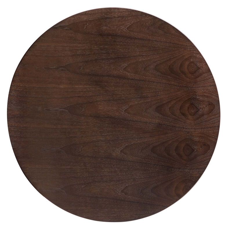 Modway - Verne 40" Dining Table Gold Cherry Walnut