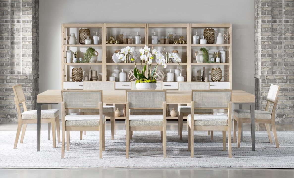 Biscayne Table with Travertine Insert