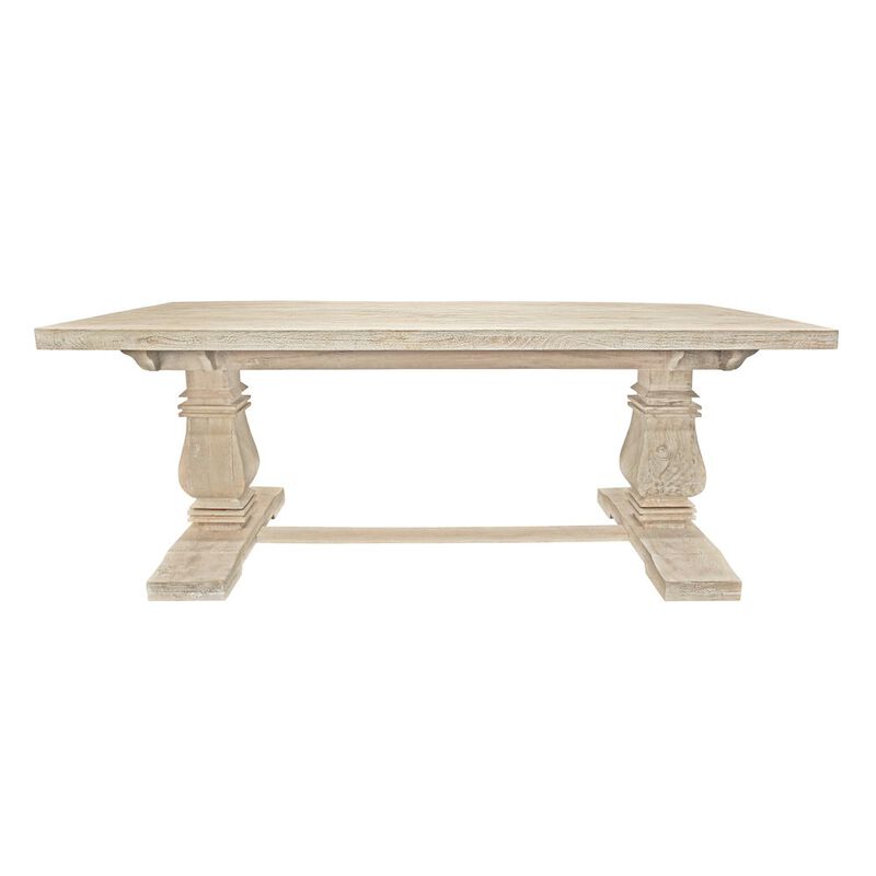Benedict 81 Rectangle Dining Table in White Wash image number 5