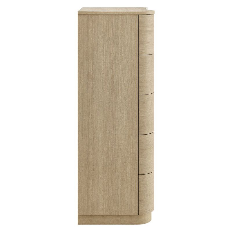 Mirae 5-Drawer Curved Dresser Chest of Drawers image number 4