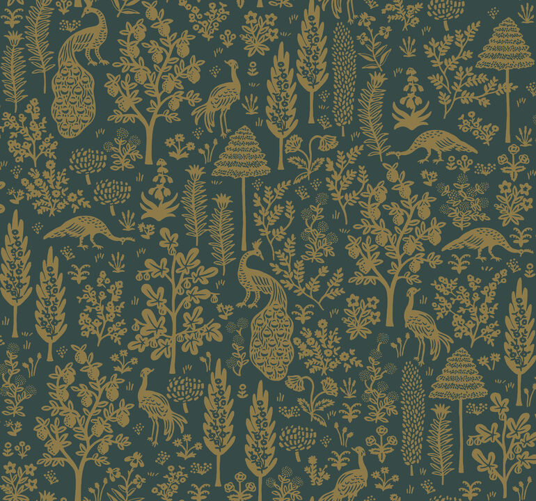 Menagerie Toile Brown Wallpaper