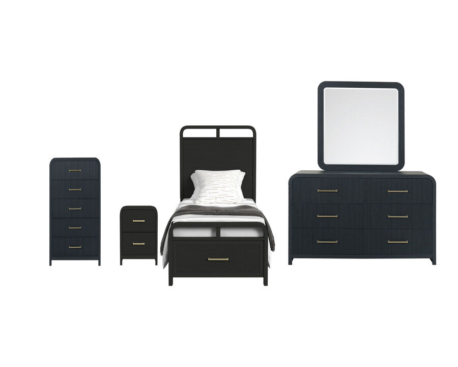 Ridgemont Black Twin 5-Piece Set