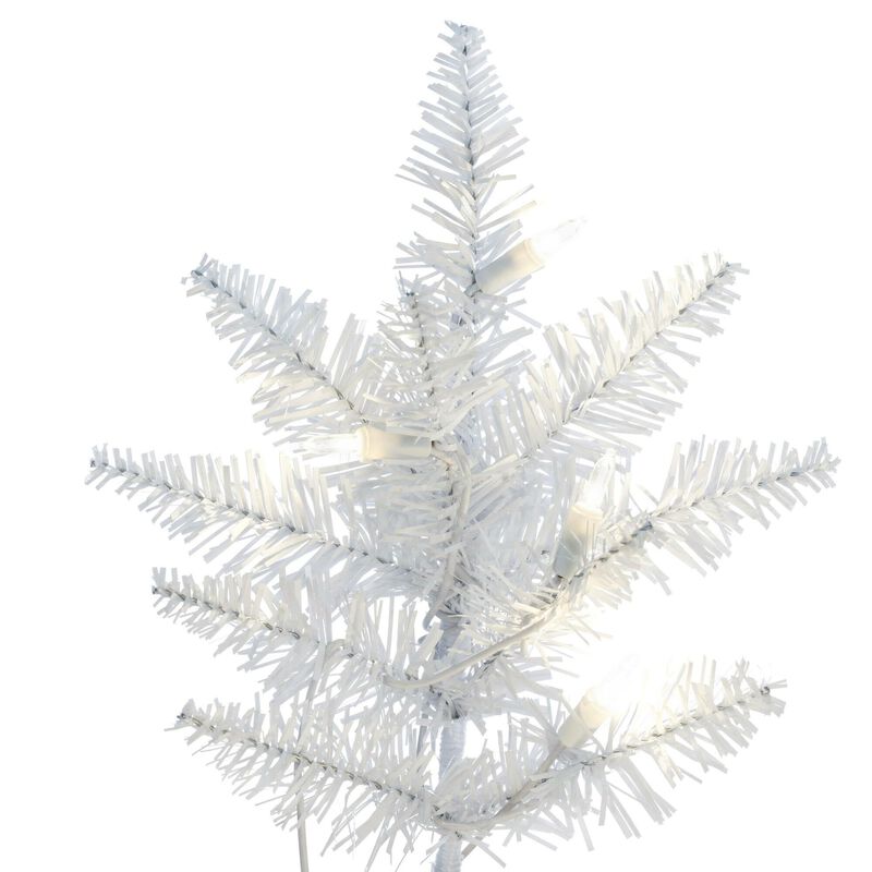 Vickerman 9' White Fir Artificial Christmas Tree, Warm White Dura-lit LED Lights, Seasonal Indoor Home Decor image number 1