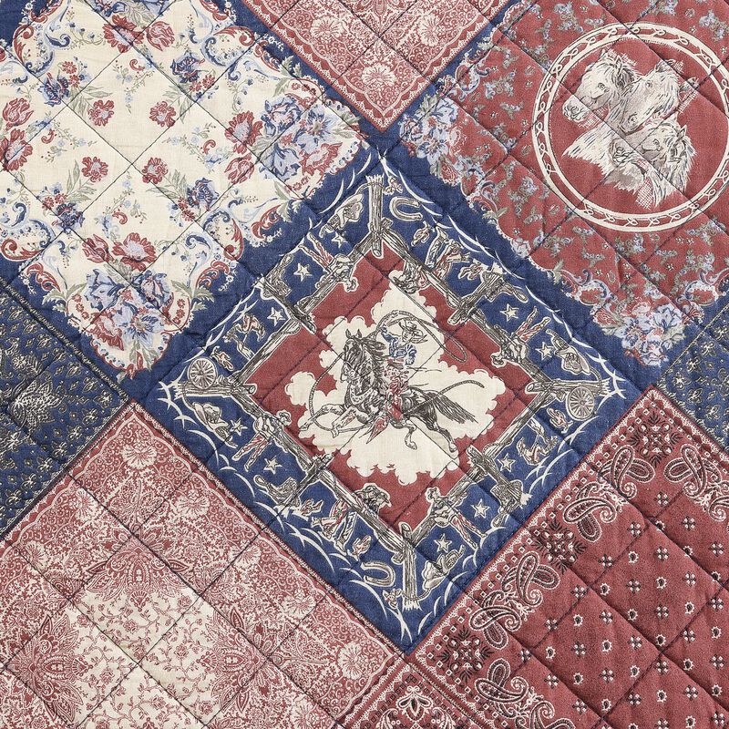 Patchwork Bandana Reversible Quilt Set image number 3