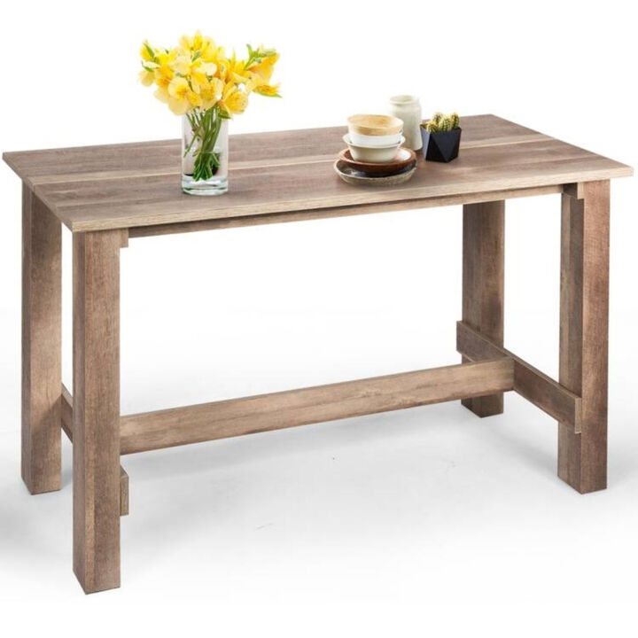 Wood Counter Height Table in Farmhouse Style, Use as Desk or Dining Table