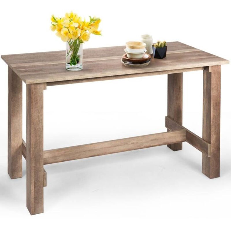 Wood Counter Height Table in Farmhouse Style, Use as Desk or Dining Table