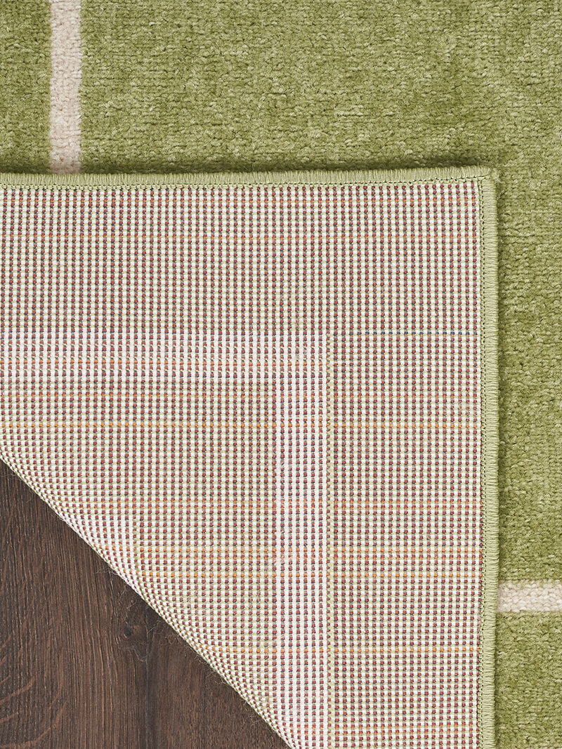 Nourison Essentials NRE02 Green/Ivory 2'2" x 7'6" Rug image number 1