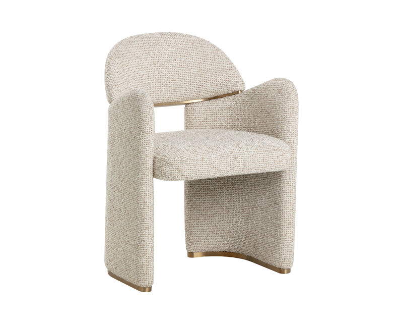 Galen Noah Ecru Dining Armchair image number 0