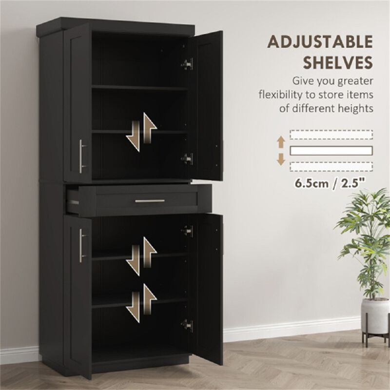 Compact Kitchen Storage Cabinet with Drawers and Doors image number 2