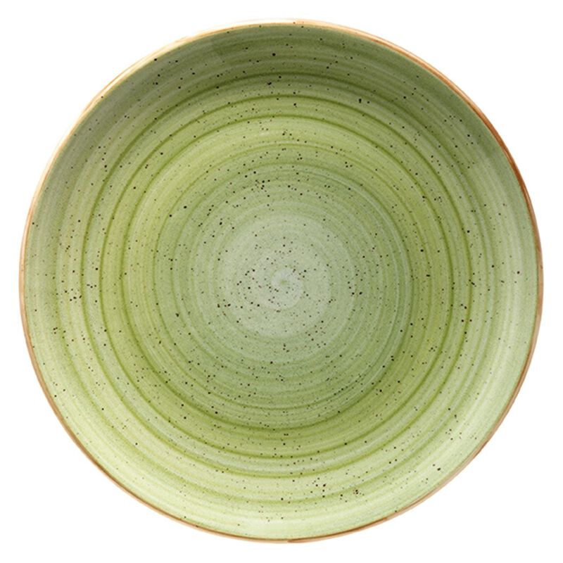Therapy dia.10.5" Round Green Porcelain Plate (Set of 4)