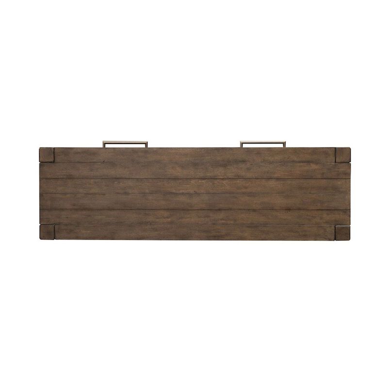 Liberty Furniture Broadmore Living Room Console Table - Cobblestone Brown image number 5