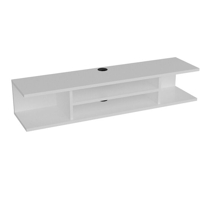 Decorotika Pivot Floating Tv Stand - White