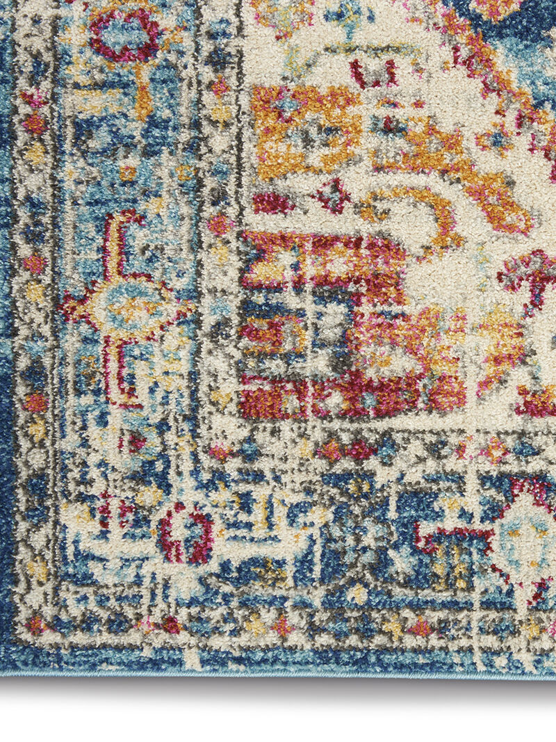 Passion PSN23 Ivory/Light Blue 2'2" x 7'6" Rug image number 3