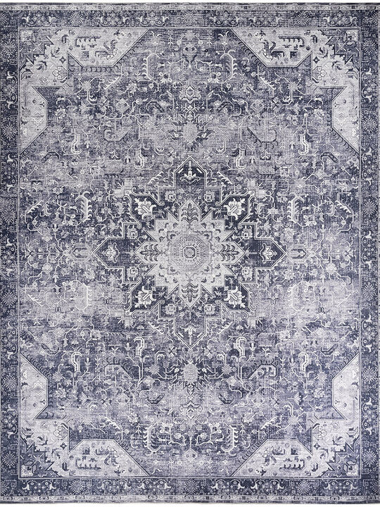 Nourison Washables NWB15 Charcoal/Gray 8' x 10' Rug