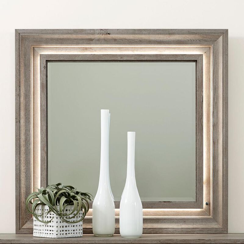 Liberty Furniture Horizons Lighted Mirror in Graystone image number 6
