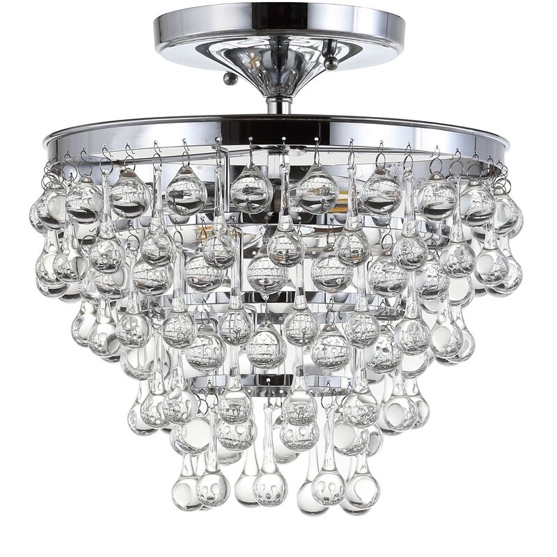 Toronto Metal/Crystal LED Flush Mount