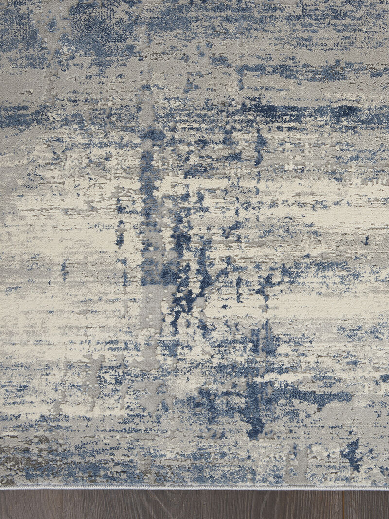 Rustic Textures RUS10 Ivory/Blue 3'11" x 5'11" Rug