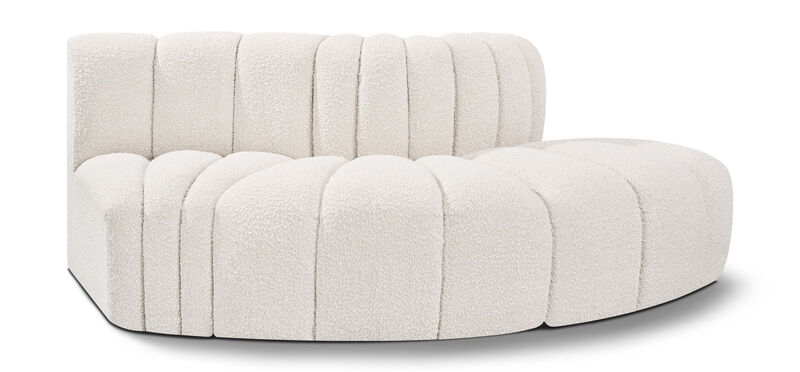 Meridian Furniture Arc Cream Boucle Fabric Modular Sofa image number 0