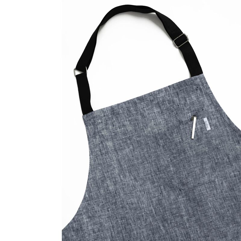 Solino Home 100% Pure Linen Linen Apron - Kitchen Linen image number 2