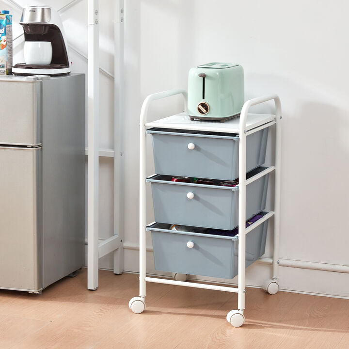 Suprima® Storage Carts - 3 Drawer Shelf