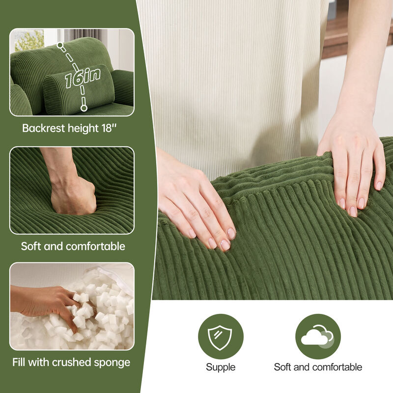 Rongir 2-Seater Sofa with Ottoman image number 5