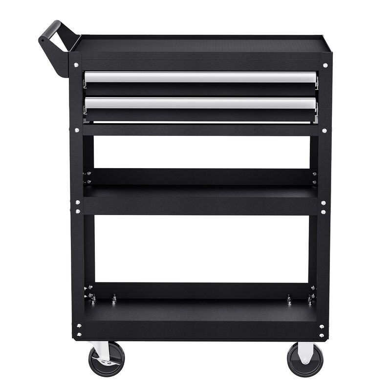 Rolling Mechanic Tool Cart with Locking Drawers, 5-Tier Storage Rack for Garage & Repair Shop-Black image number 0
