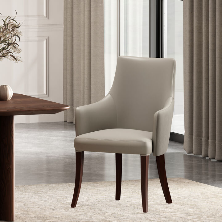 Connie Light Gray Dining Arm Chair