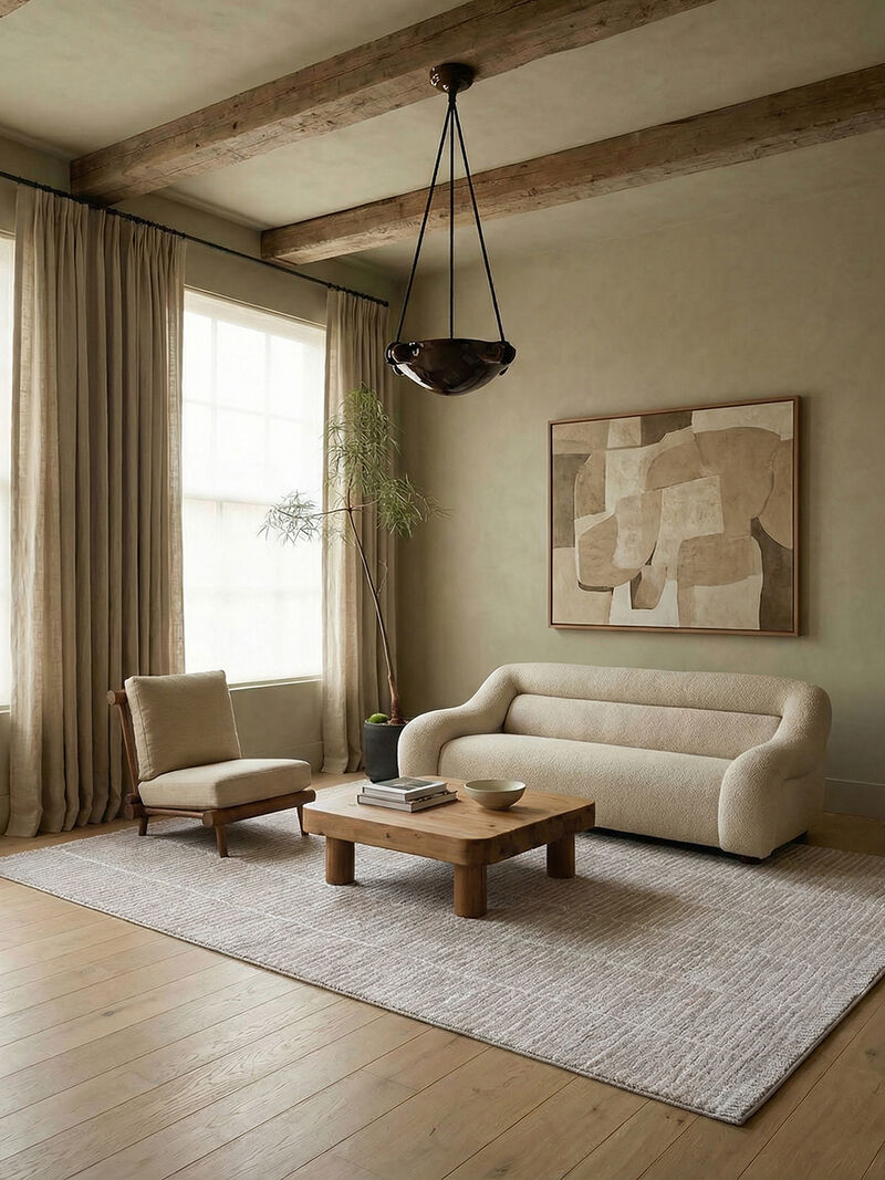 Eva Siawin Tan/Taupe 7'9" x 9'9" Rug image number 2