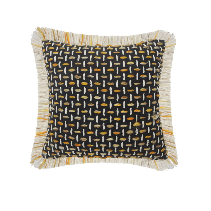 Geometric Zippered Pillow &ndash; Soft Polyester Cotton Blend Throw Cushion