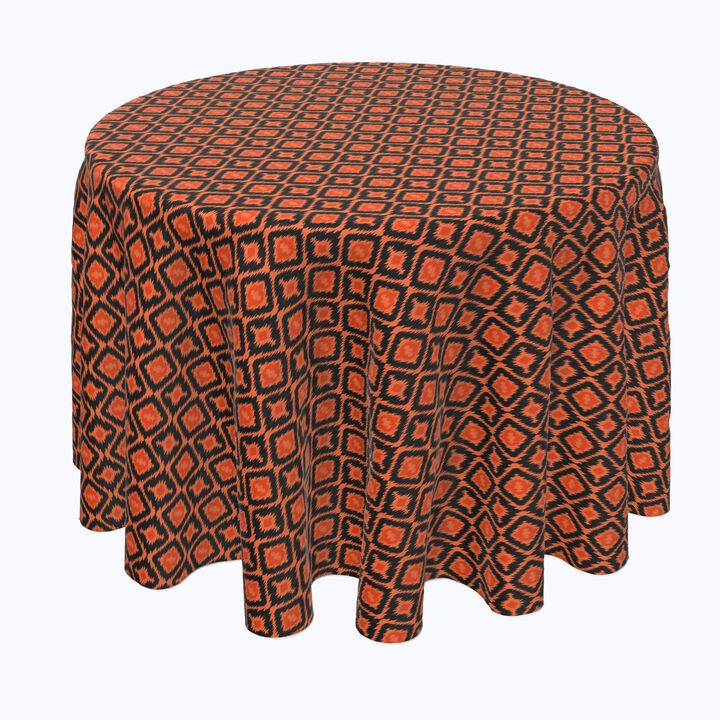 Fabric Textile Products, Inc. Round Tablecloth, 100% Polyester, Ikat Halloween