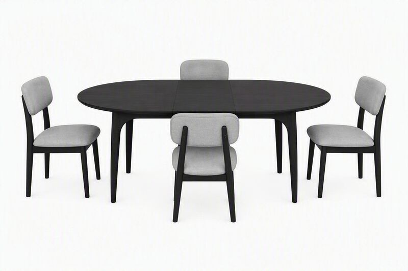 Rolo Black 5-Piece Dining Set image number 0