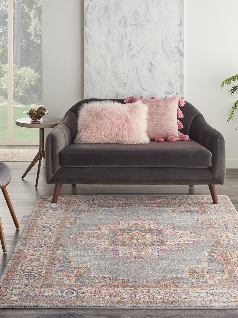Passion PSN03 Gray 5' x Round Rug image number 6
