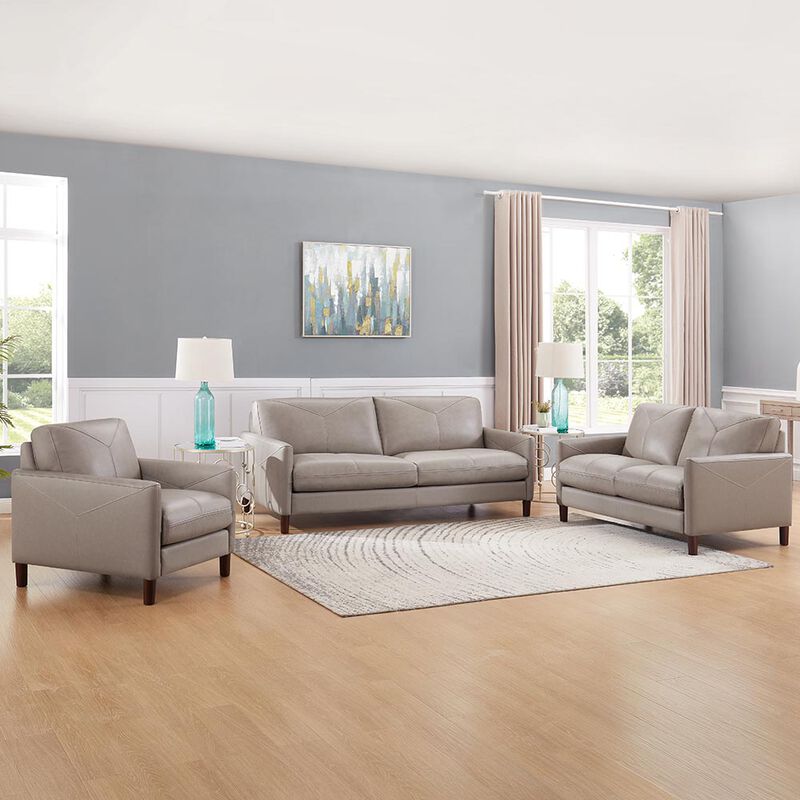 Yorkdale Top Grain Leather Loveseat