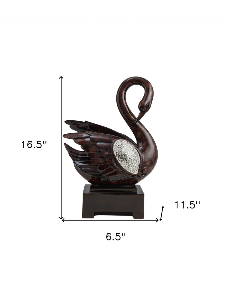 HomeRoots Marbleized Dove Figurine Sculpture image number 2