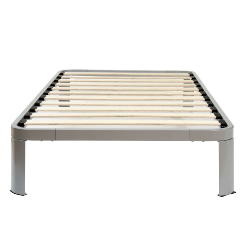 Hivvago Twin size Luna Metal Platform Bed Frame with Wood Slats