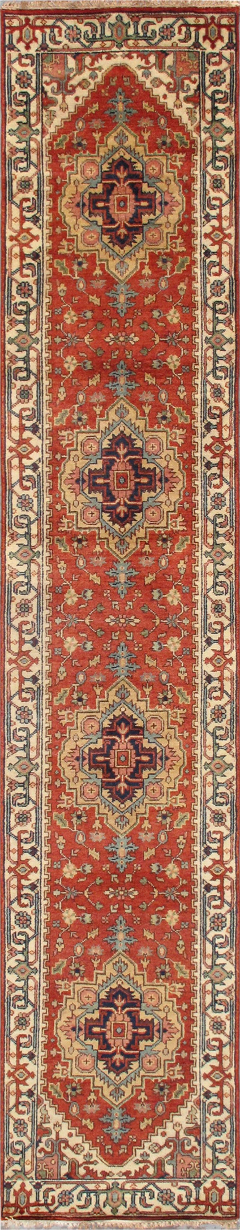 Pasargad Home Serapi Hand-Knotted Rust/Ivory Wool Area Rug. image number 0