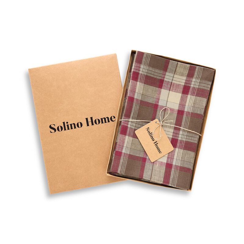 Linen Dinner Napkins - Rustic Plaid image number 4