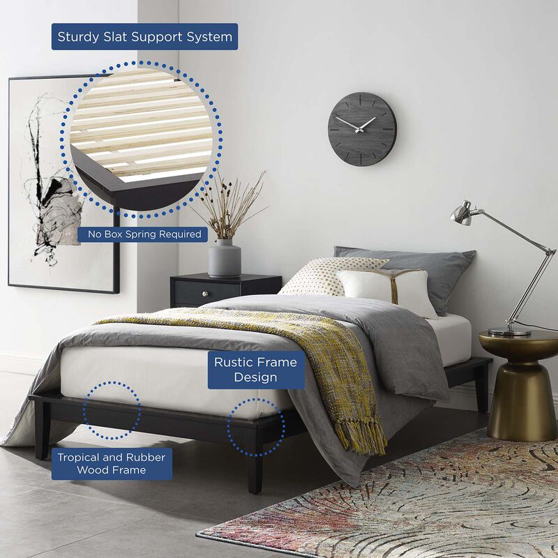 Modway - Lodge Twin Wood Platform Bed Frame image number 5