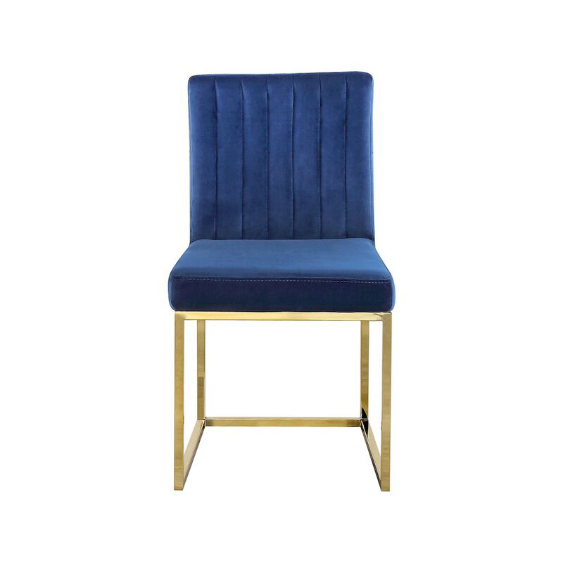 Meridian Furniture Giselle Navy Velvet Dining Chair, Set of 2